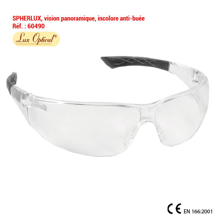 SPHERLUX, vision panoramique, incolore anti-buée Réf. : 60490