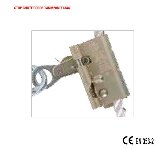 Stop chute corde 14mm / 20m 71344 - PROSAFE ALGERIE